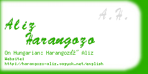 aliz harangozo business card